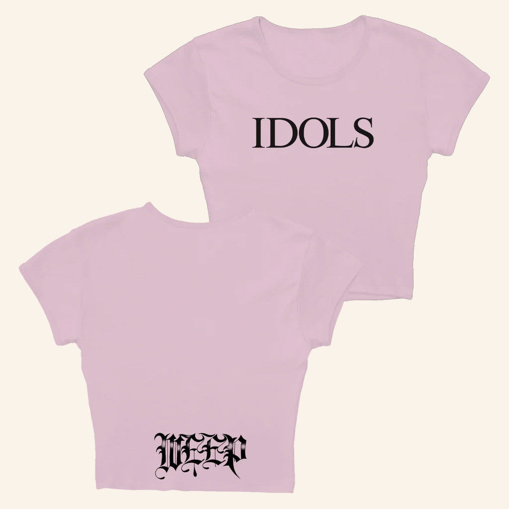 Yungblud Merch Idols Weep Pink Baby Tee Gift Ideas For Girlfriend