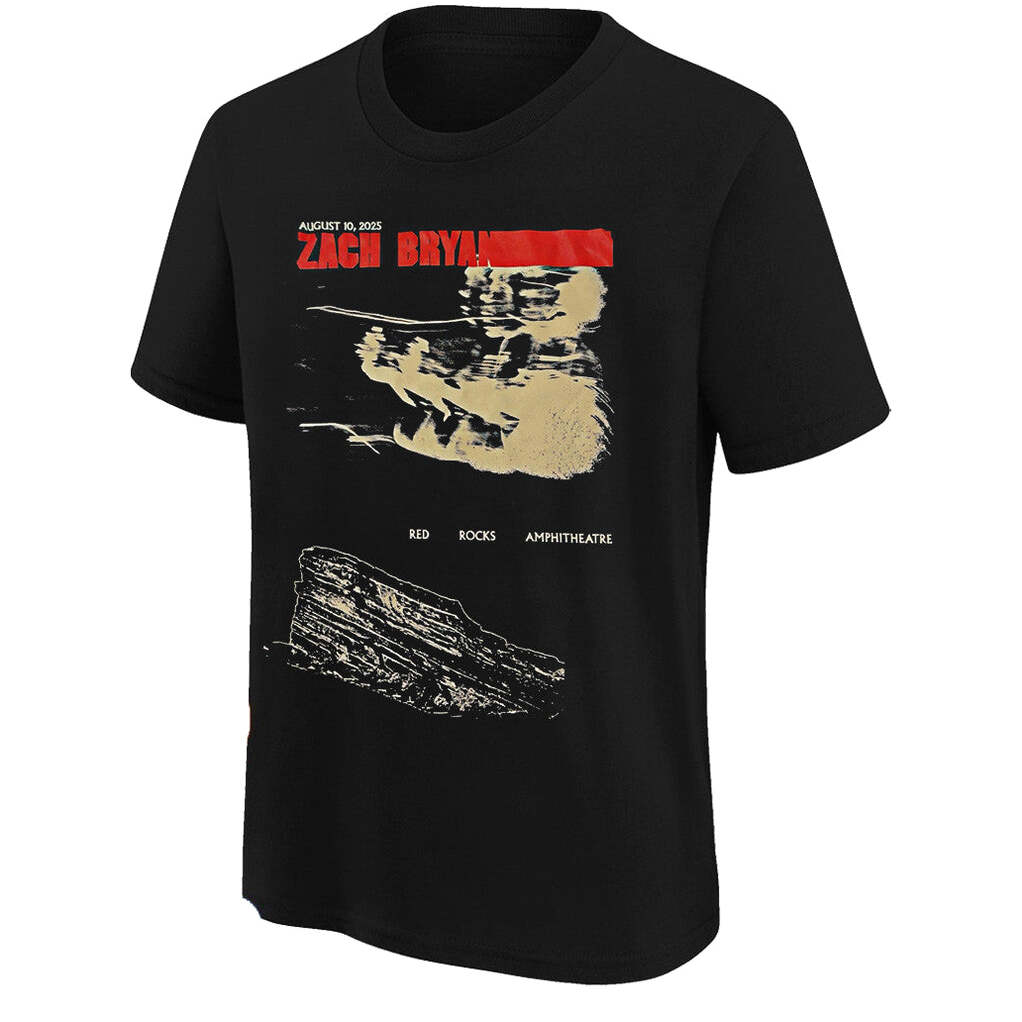 Zach Bryan Red Rocks Merch Black Zach Bryan T-Shirt Music Fans Gift For Father Gifts For Fans