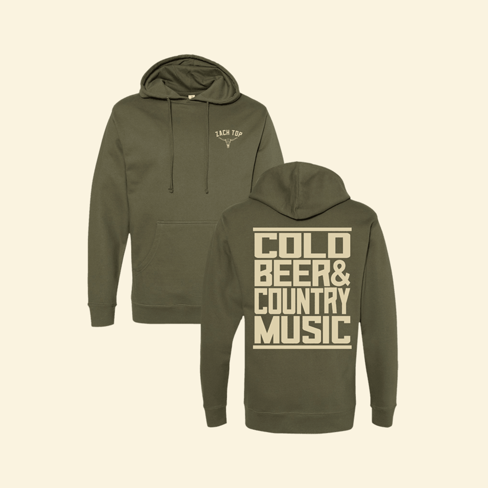 Zach Top Colo Beer And Country Music Hoodie Zach Top Merch Green Birthday Gifts For Fans