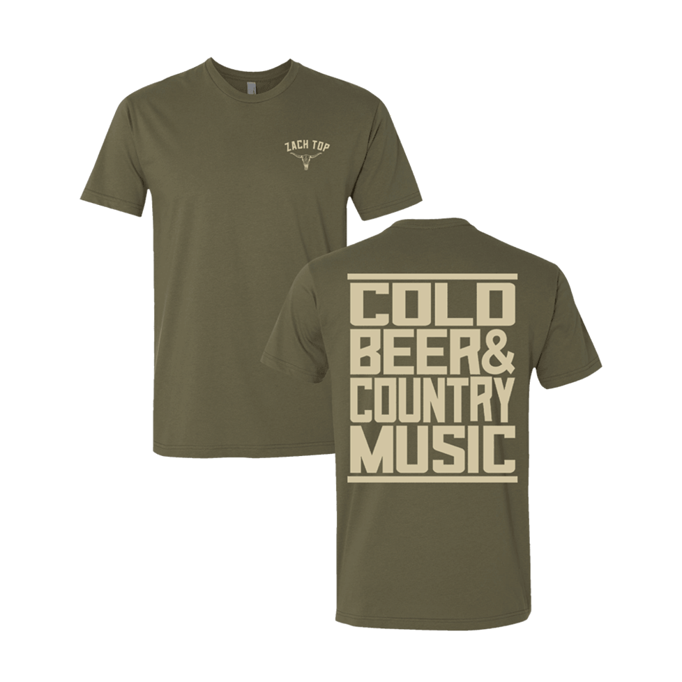 Zach Top Merch Zach Top Colo Beer And Country Music T-Shirt Green Gifts For Fans Gifts For Her