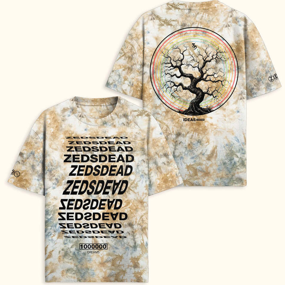 Zeds Dead Merch Zeds Dead Dream Tree Tie Dye T-Shirt Gifts For Besties Birthday Gifts For Her