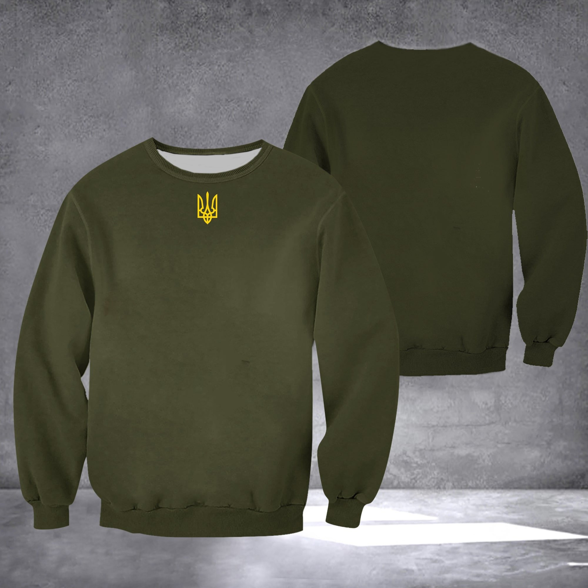 Zelensky Sweatshirt Ukrainian Trident Symbol Ukraine Sweatshirt Gifts For Him