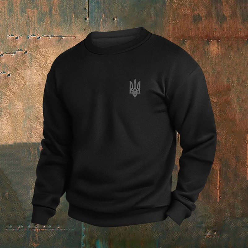 Zelensky Sweatshirt Ukrainian Trident Symbol Zelenskyy Sweatshirt Gifts For Dad