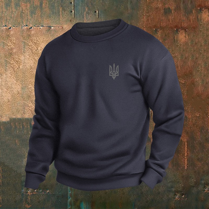 Zelensky Sweatshirt Ukrainian Trident Symbol Zelenskyy Sweatshirt Gifts For Dad