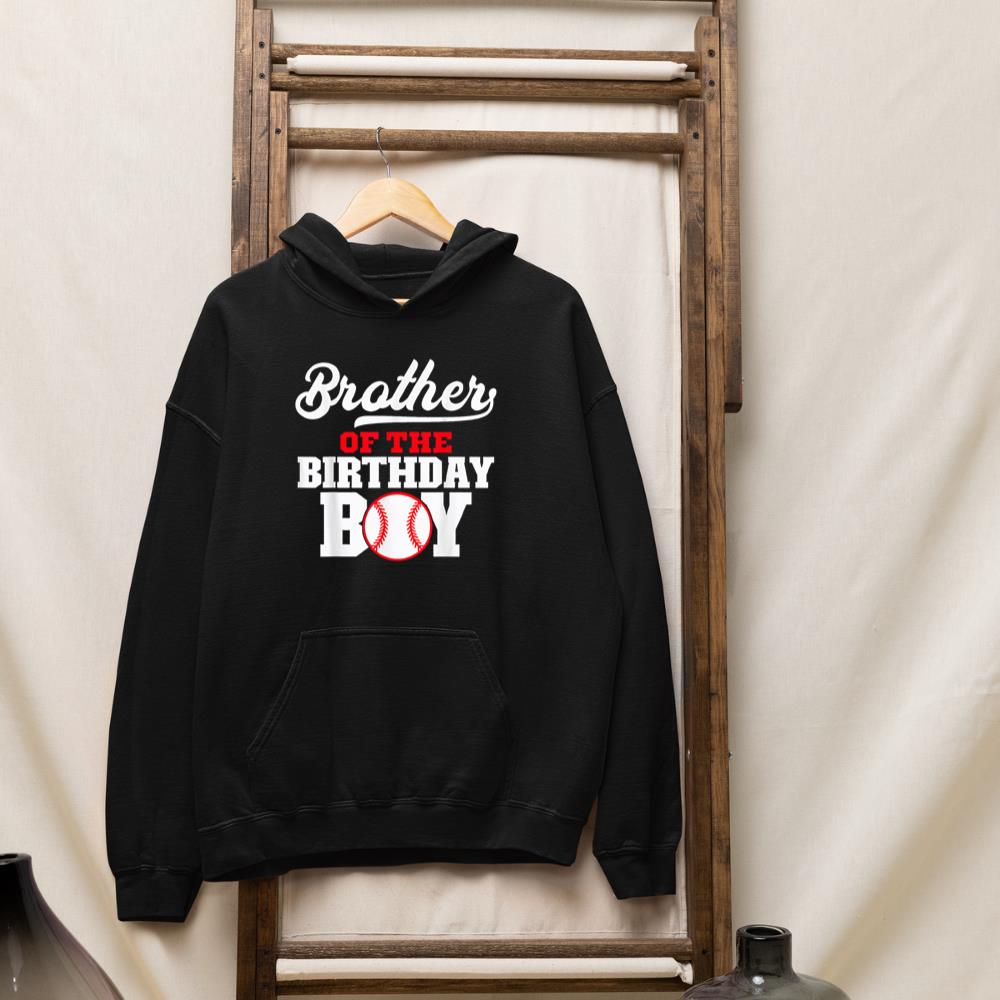 Brother of the Birthday Boy Baseball Lover Vintage Retro Hoodie