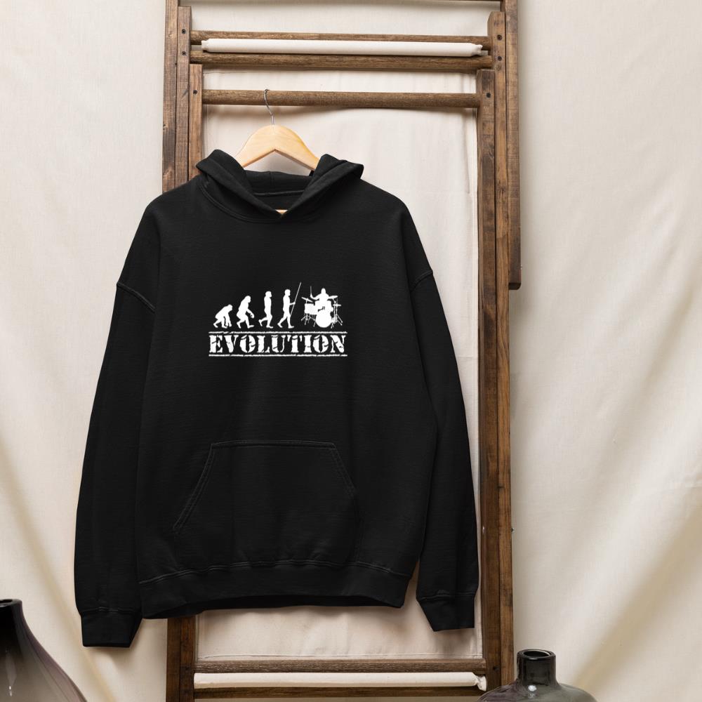 Evolution Drumsticks Musical Band Drums Drumming Hoodie