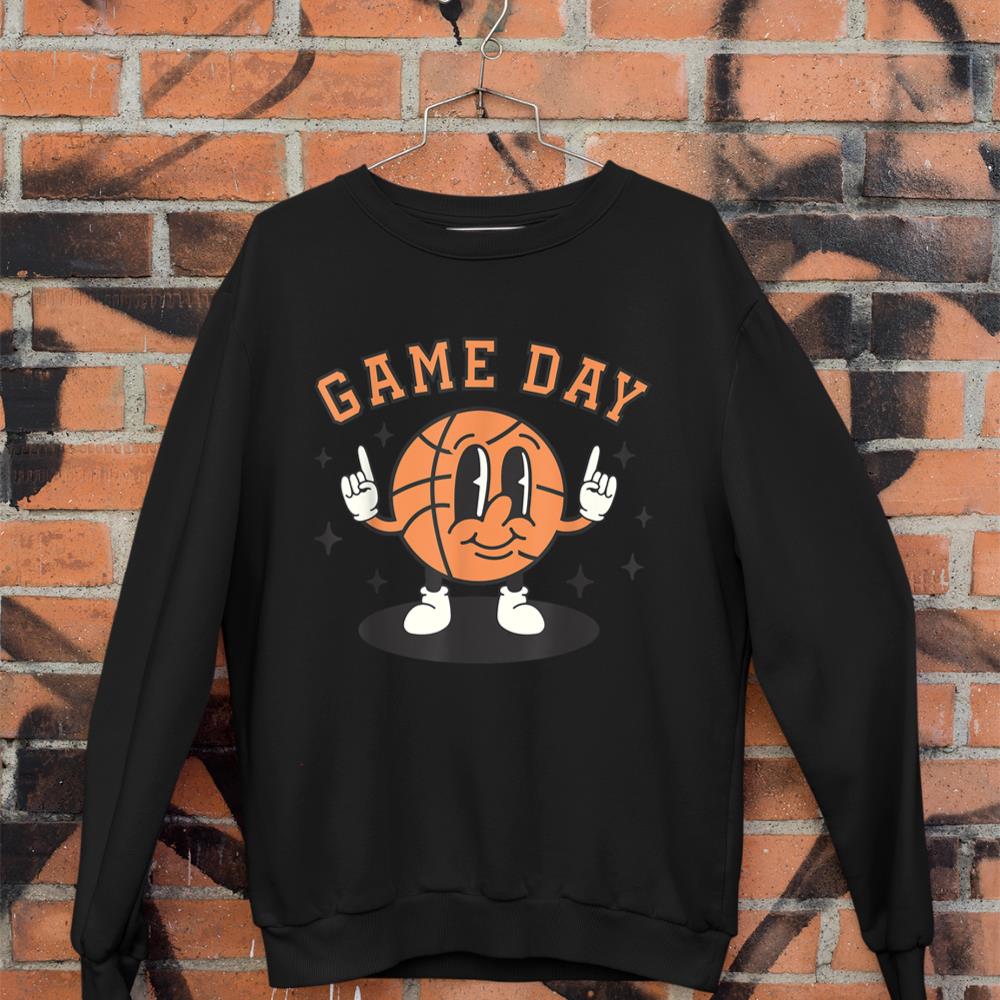 Retro Basketball Vintage Game Day Basketball Player Women Sweatshirt
