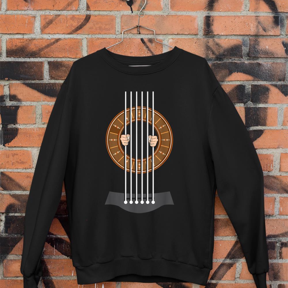 Trapped in a Guitar  Sound Hole Strings Guitarist Sweatshirt