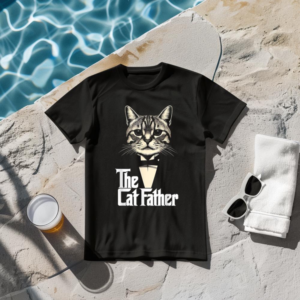 Cat Lover Gifts Funny The CatFather Mens Cat Dad T-Shirt