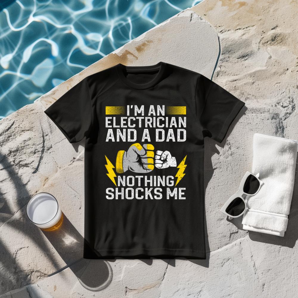 Funny Electrician Design For Men Daddy Electrical Engineers T-Shirt