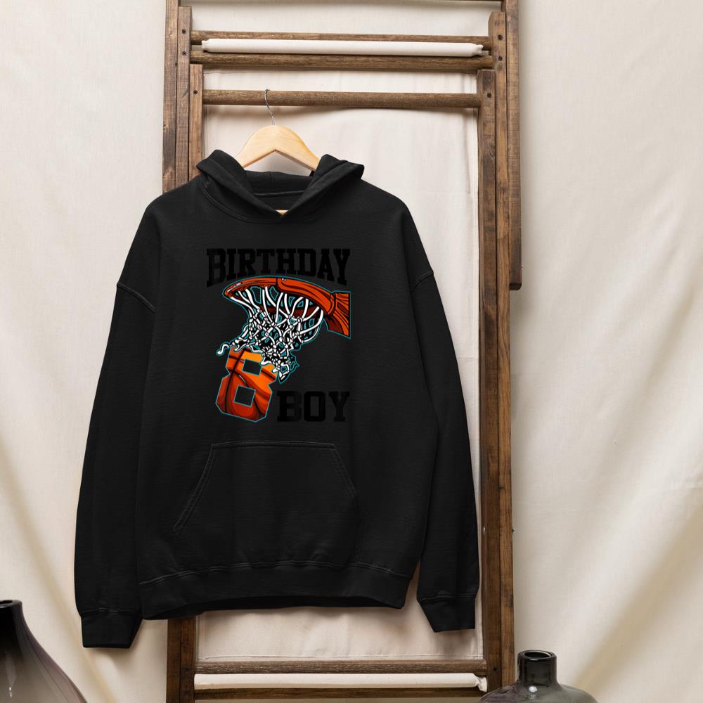 8th Birthday Basketball TShirt 8 Years Old Kids Gift Hoodie