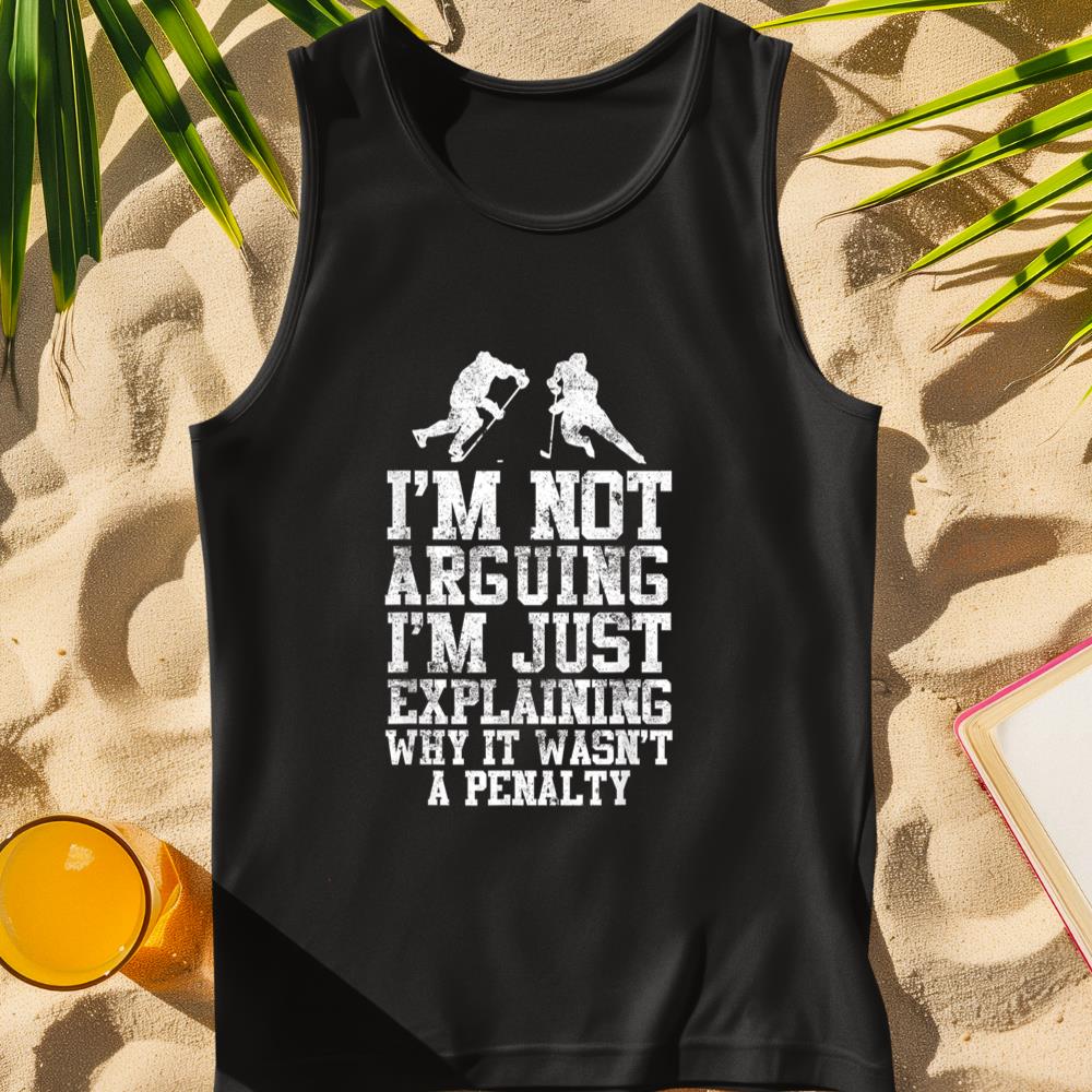 Ice Hockey Player Arguing Penalty Forward Defensemen Funny Tank Top
