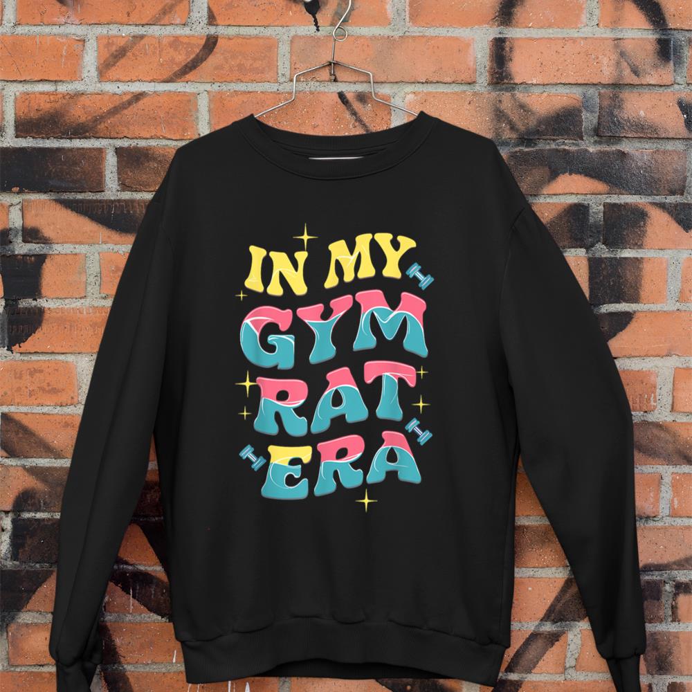 In My Gym Rat Era Groovy Fitness Bodybuilding Workout Womens Sweatshirt