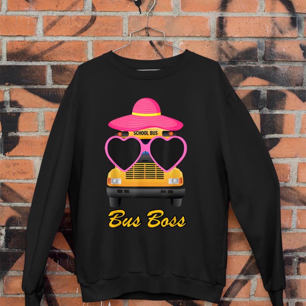 Woman Lady School Bus Boss funny bus driver boss design Sweatshirt
