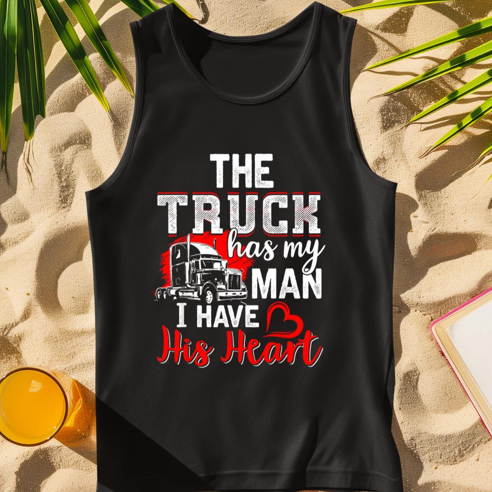Womens Trucker Wife Truck Driver Funny Girlfriend Tank Top