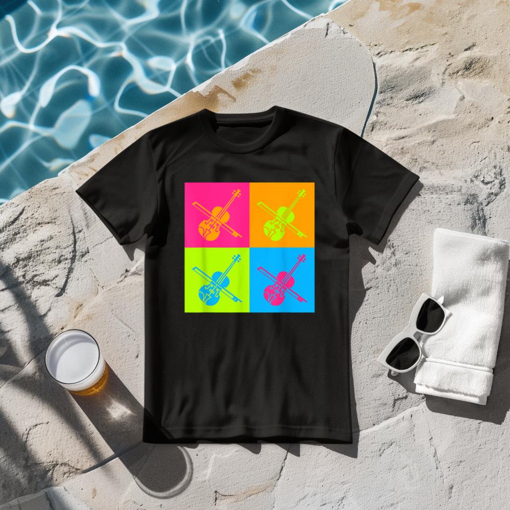 70s Retro Violin T-Shirt For Violinists And String Orchestra T-Shirt