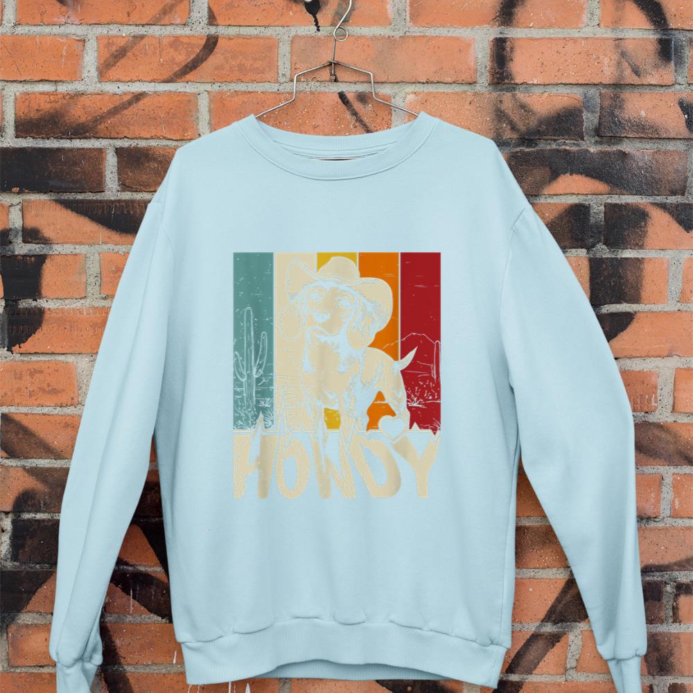 Beagle Dachshund Howdy Cowboy Dog Kids Vintage Western Sweatshirt - Image 9