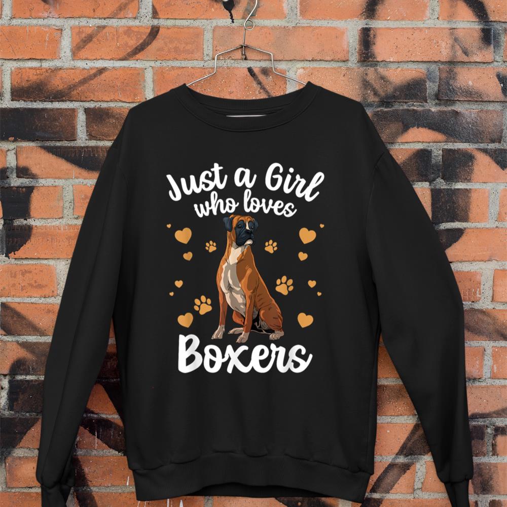 Cool Boxer Dog Art For Girls Women Kids Trainer Boxer Lovers Sweatshirt