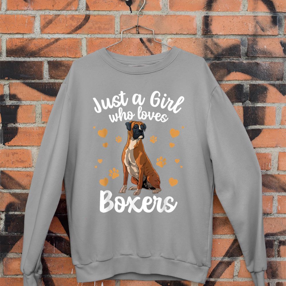 Cool Boxer Dog Art For Girls Women Kids Trainer Boxer Lovers Sweatshirt - Image 5