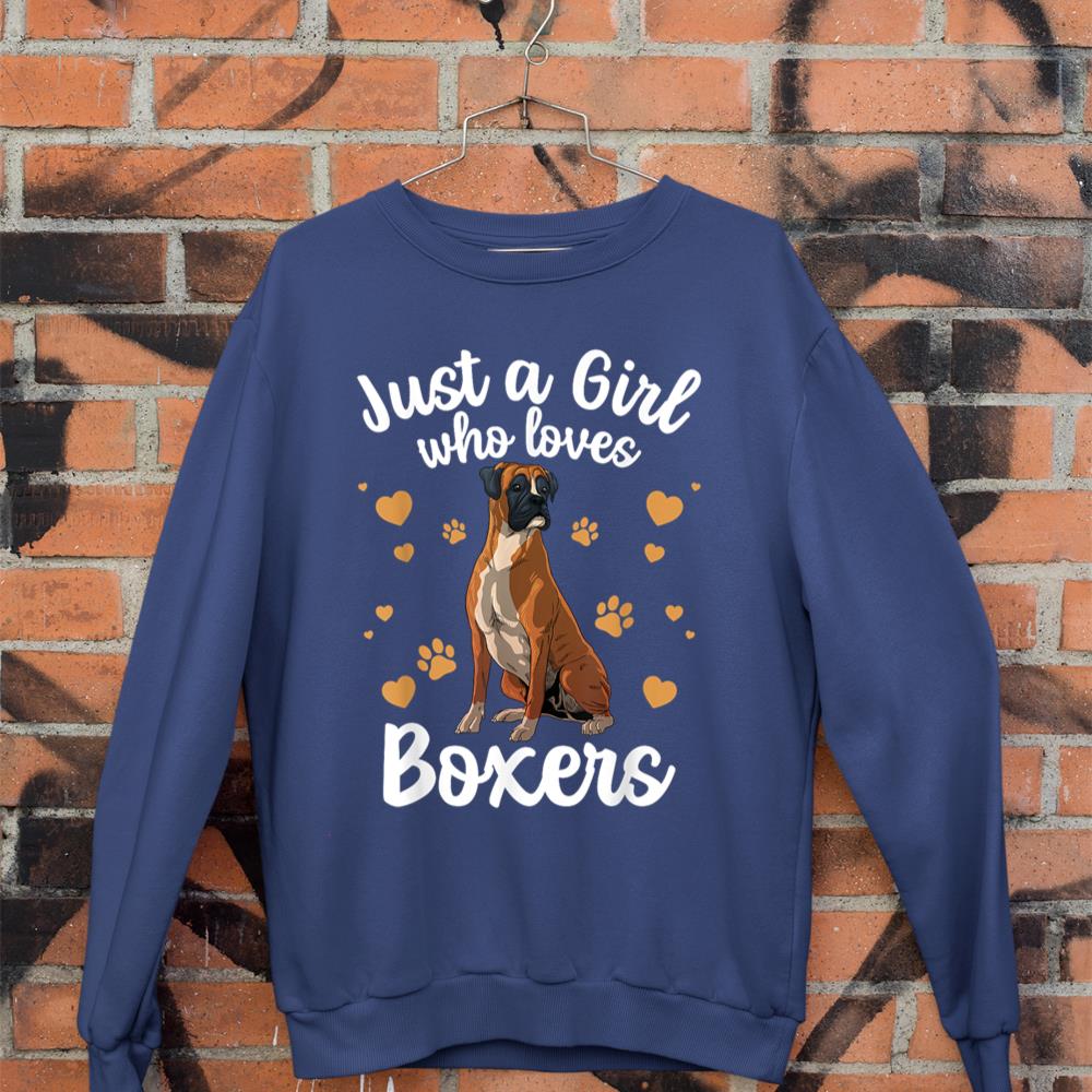 Cool Boxer Dog Art For Girls Women Kids Trainer Boxer Lovers Sweatshirt - Image 7