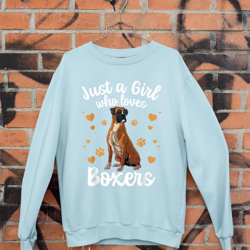 Cool Boxer Dog Art For Girls Women Kids Trainer Boxer Lovers Sweatshirt - Image 9