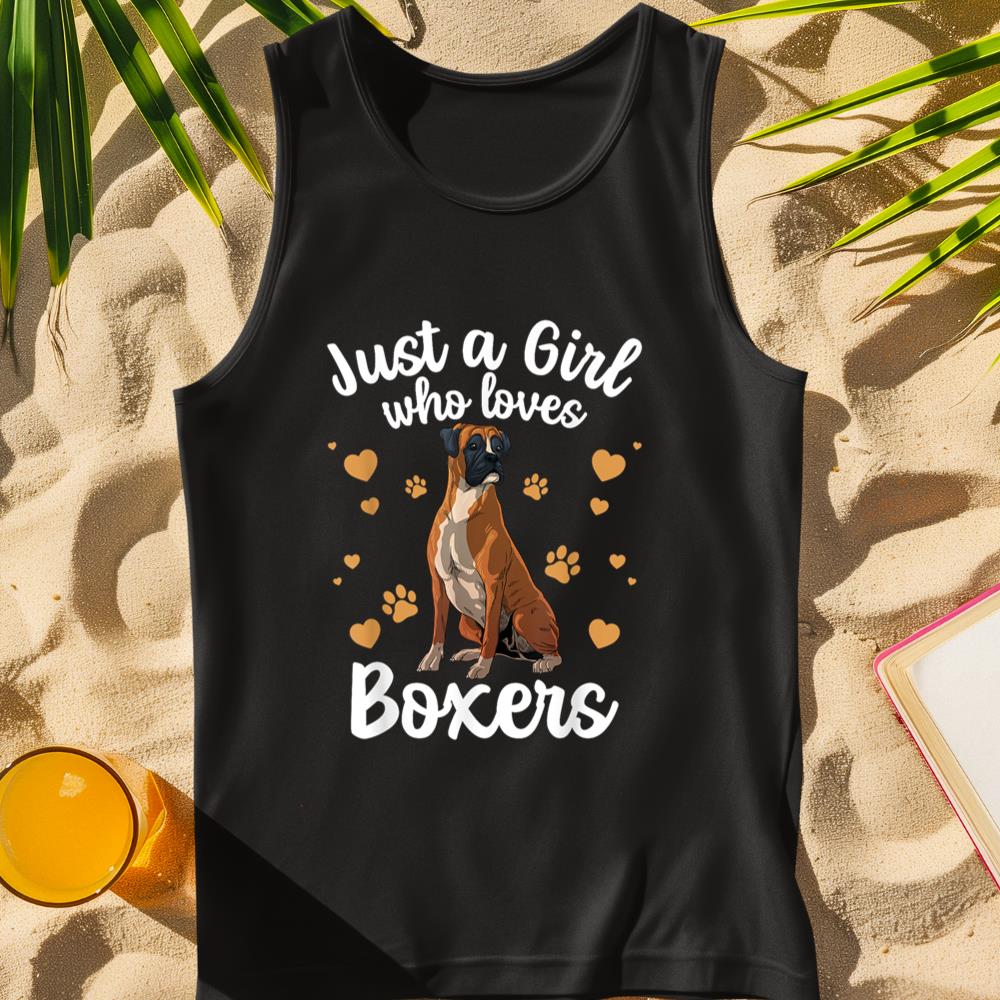 Cool Boxer Dog Art For Girls Women Kids Trainer Boxer Lovers Tank Top
