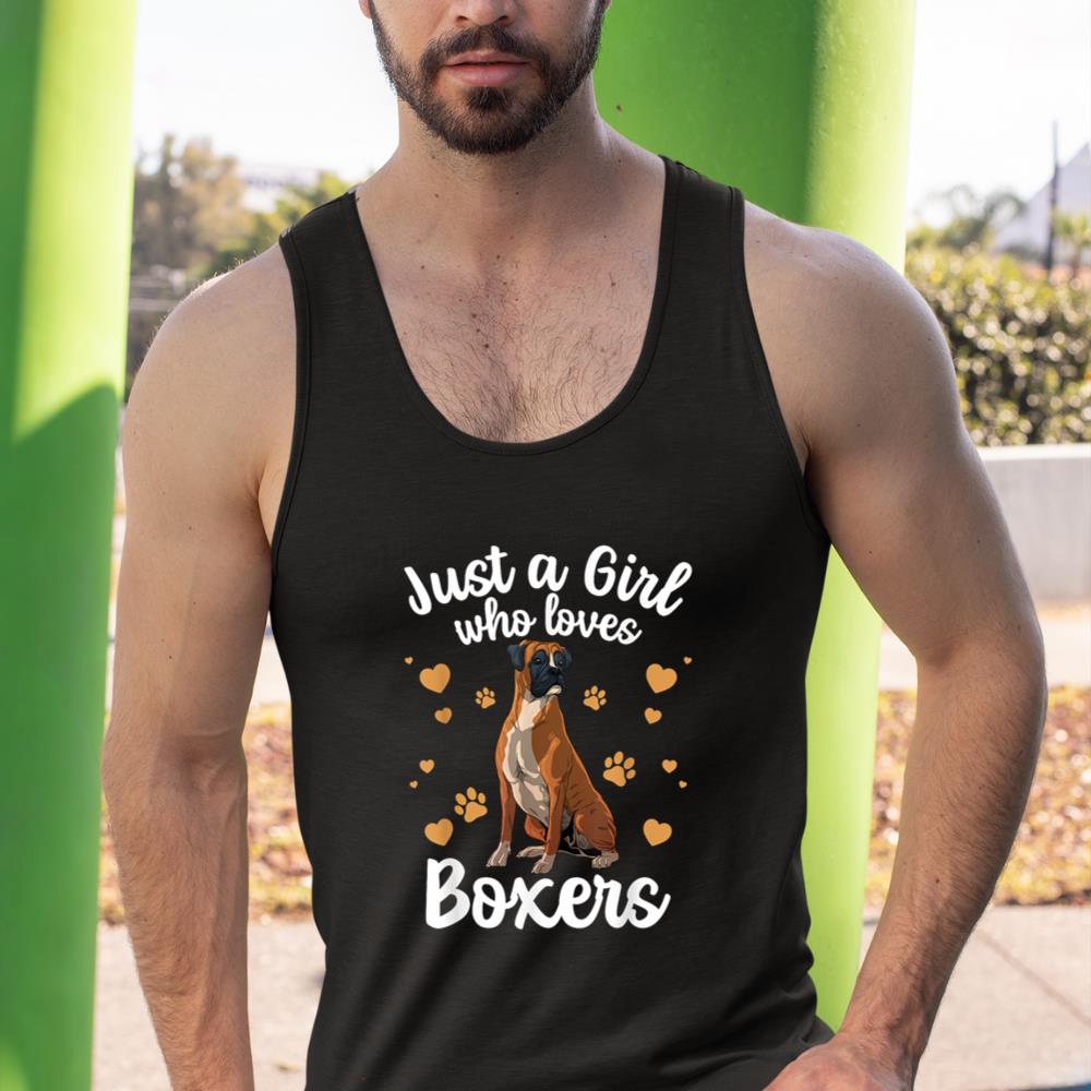 Cool Boxer Dog Art For Girls Women Kids Trainer Boxer Lovers Tank Top - Image 3