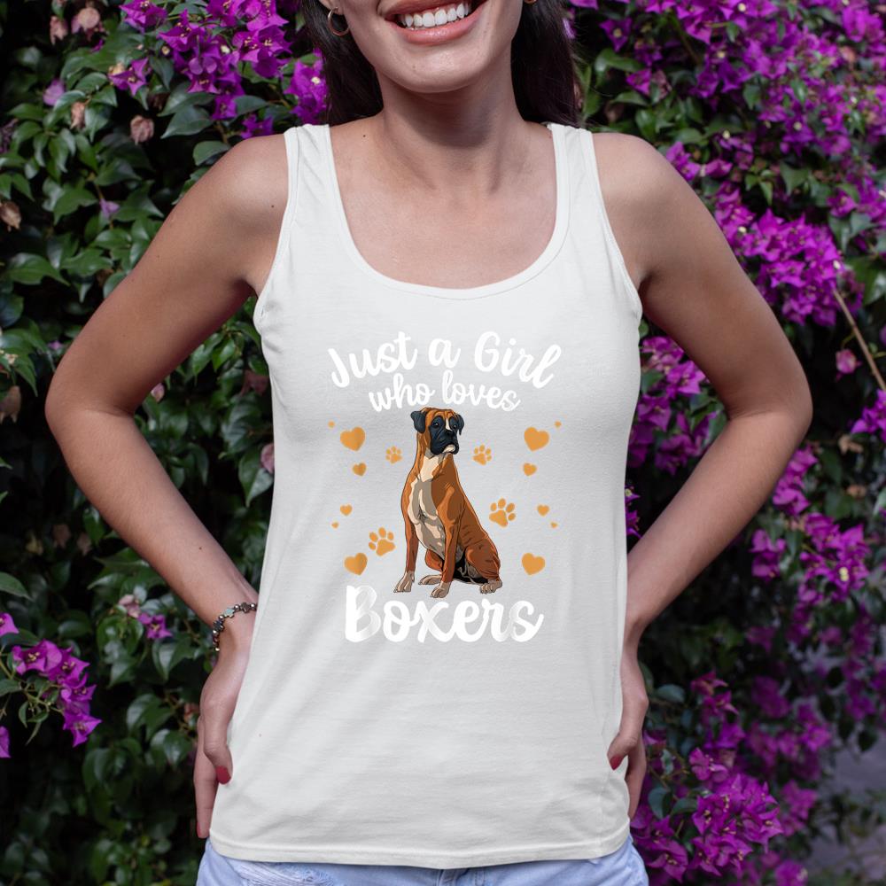Cool Boxer Dog Art For Girls Women Kids Trainer Boxer Lovers Tank Top - Image 4