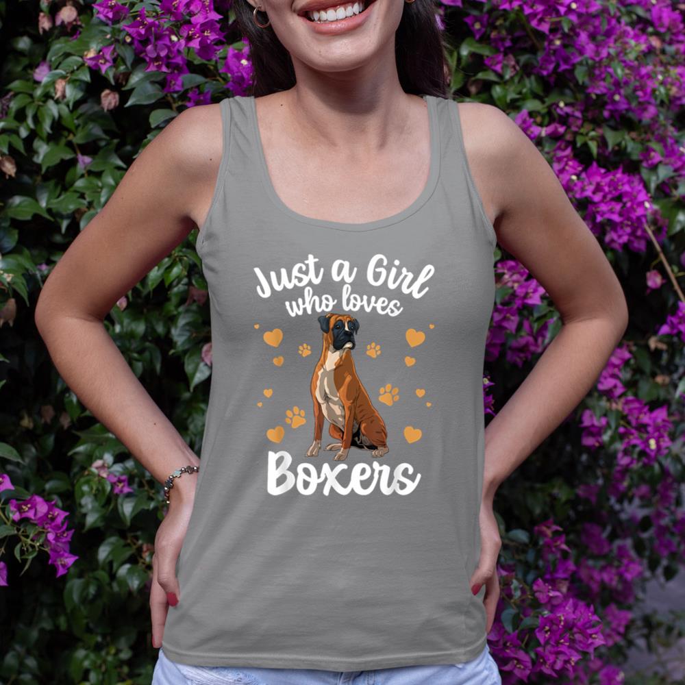 Cool Boxer Dog Art For Girls Women Kids Trainer Boxer Lovers Tank Top - Image 6