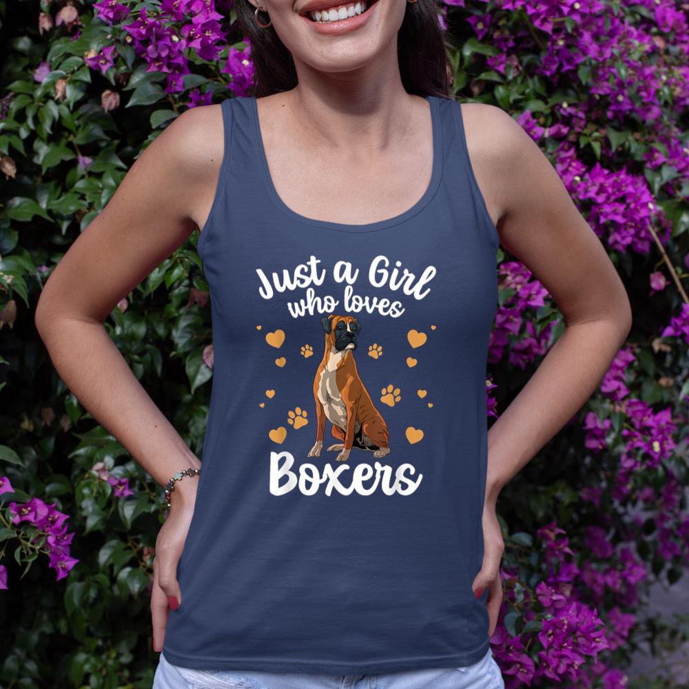 Cool Boxer Dog Art For Girls Women Kids Trainer Boxer Lovers Tank Top - Image 8