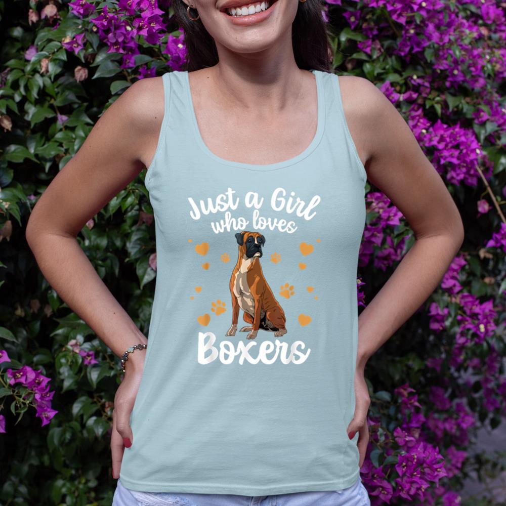 Cool Boxer Dog Art For Girls Women Kids Trainer Boxer Lovers Tank Top - Image 10