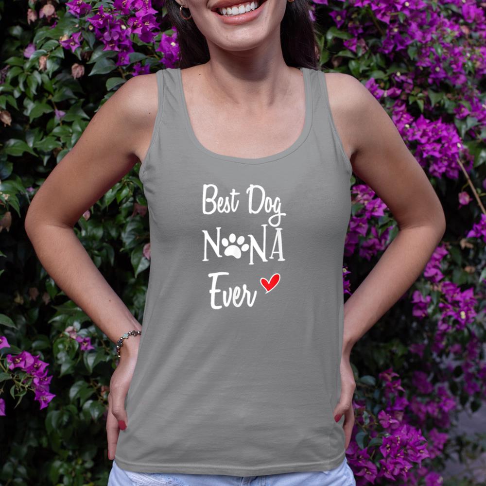 Cute Best Dog Nana Ever Shirt Dog Grandma Dog Nana Gift Tank Top - Image 6
