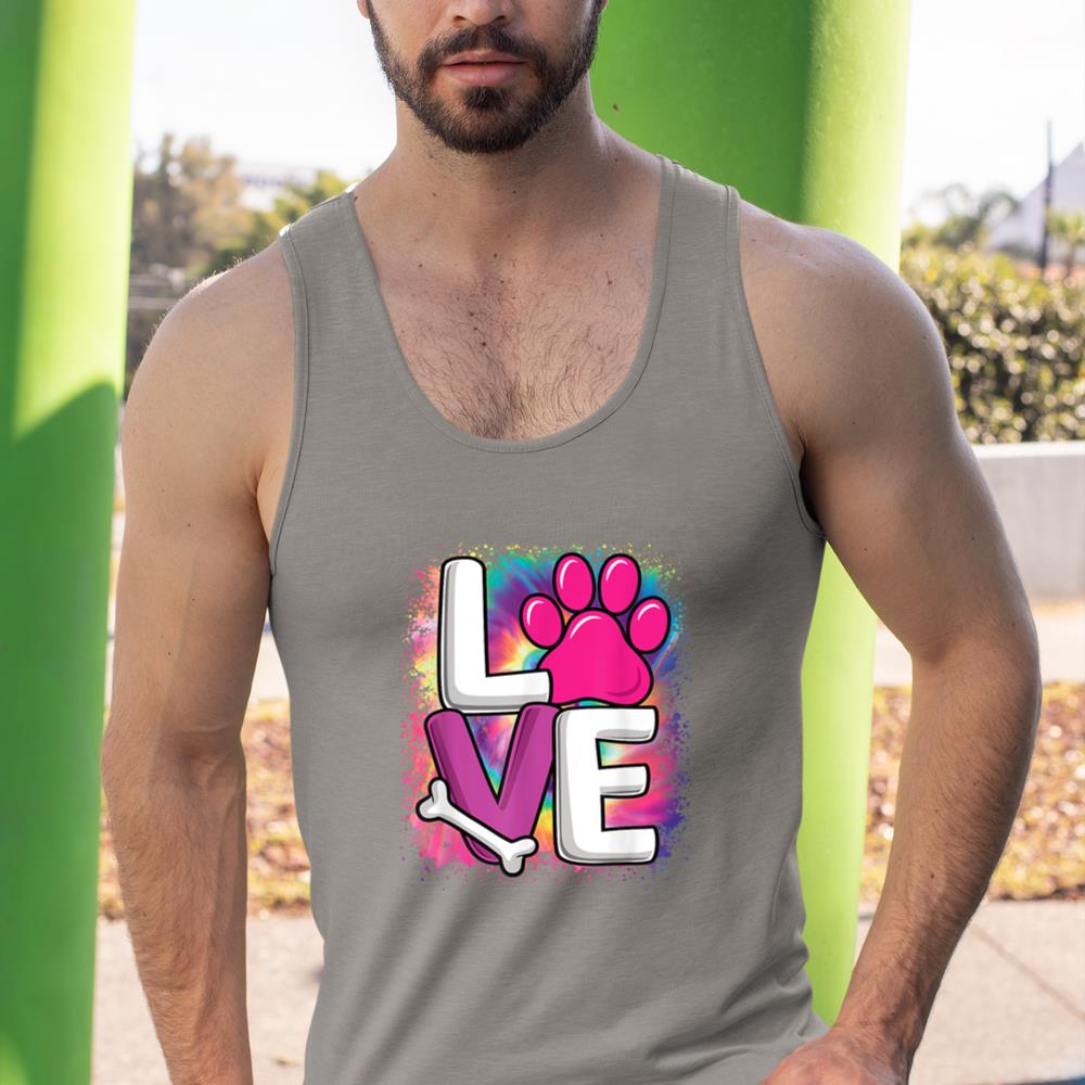 Cute Colorful Love Dog Paw Dog Puppy Lover Women Girls Tank Top - Image 7