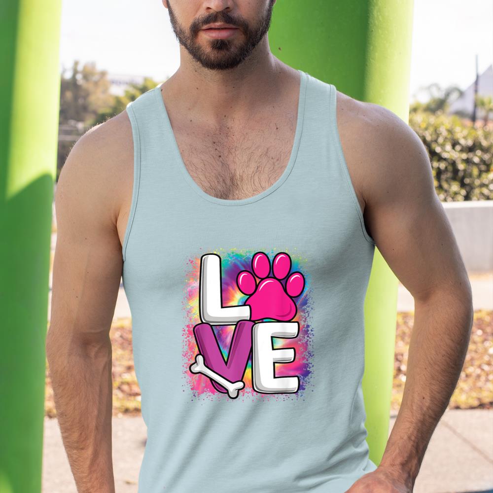 Cute Colorful Love Dog Paw Dog Puppy Lover Women Girls Tank Top - Image 11