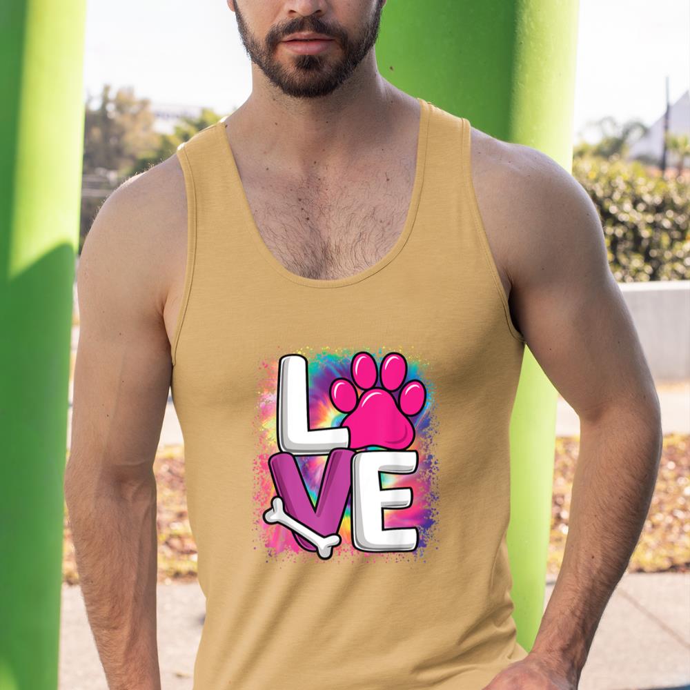 Cute Colorful Love Dog Paw Dog Puppy Lover Women Girls Tank Top - Image 13
