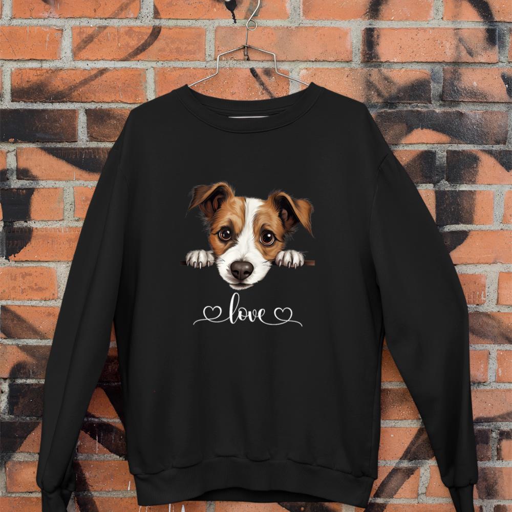 Cute Dog Graphic Love Puppy Jack Russell Terrier Dog Sweatshirt