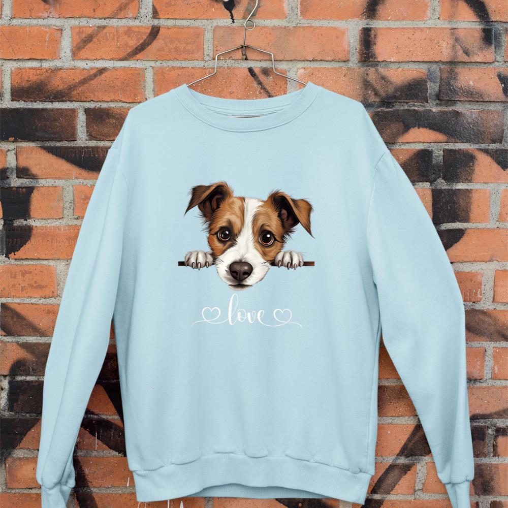 Cute Dog Graphic Love Puppy Jack Russell Terrier Dog Sweatshirt - Image 9