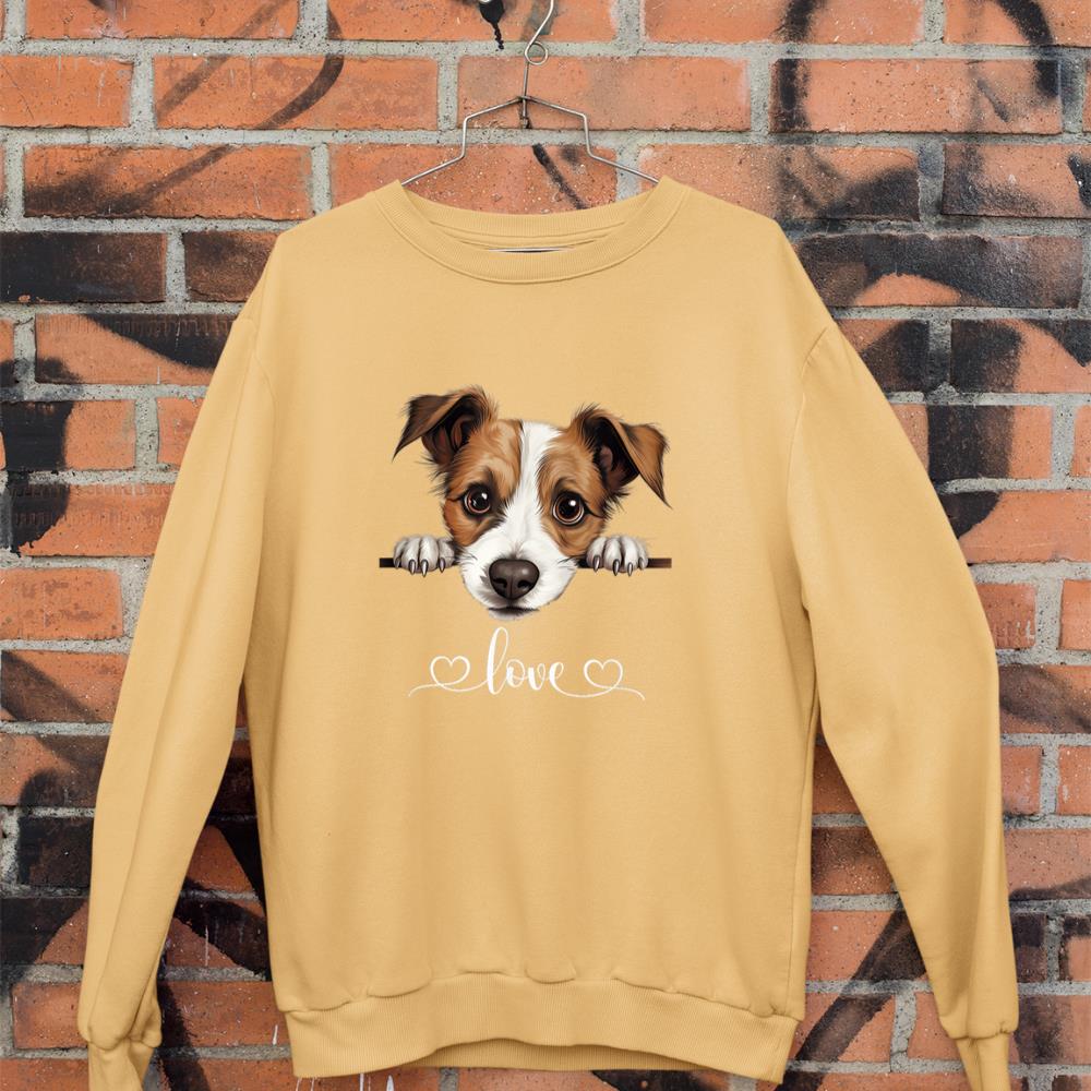 Cute Dog Graphic Love Puppy Jack Russell Terrier Dog Sweatshirt - Image 11