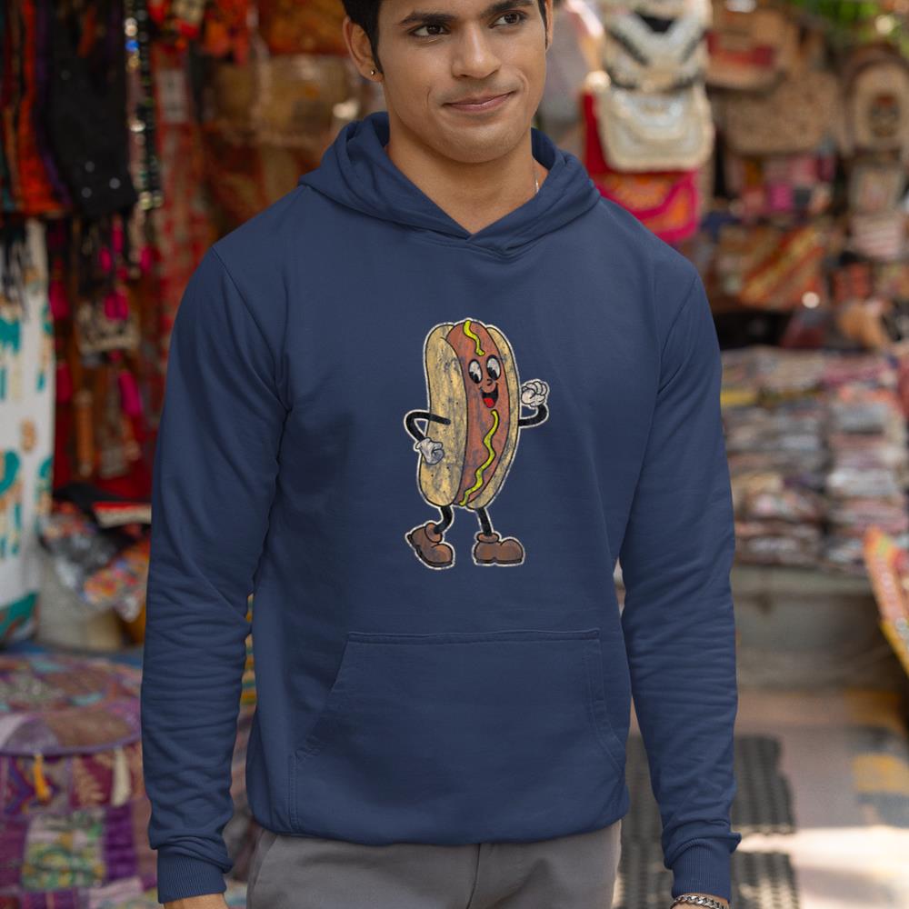 Distressed Walking Drive In Movie Hot Dog Hoodie - Image 9
