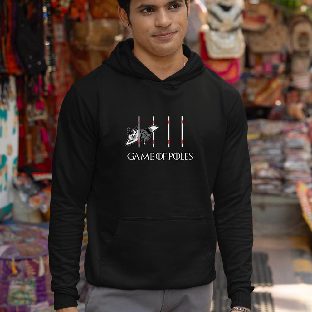 Dog Agility Shirt - Game of Poles with a Border Collie Hoodie - Image 3