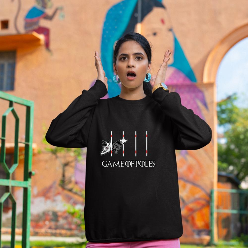 Dog Agility Shirt - Game of Poles with a Border Collie Sweatshirt - Image 2