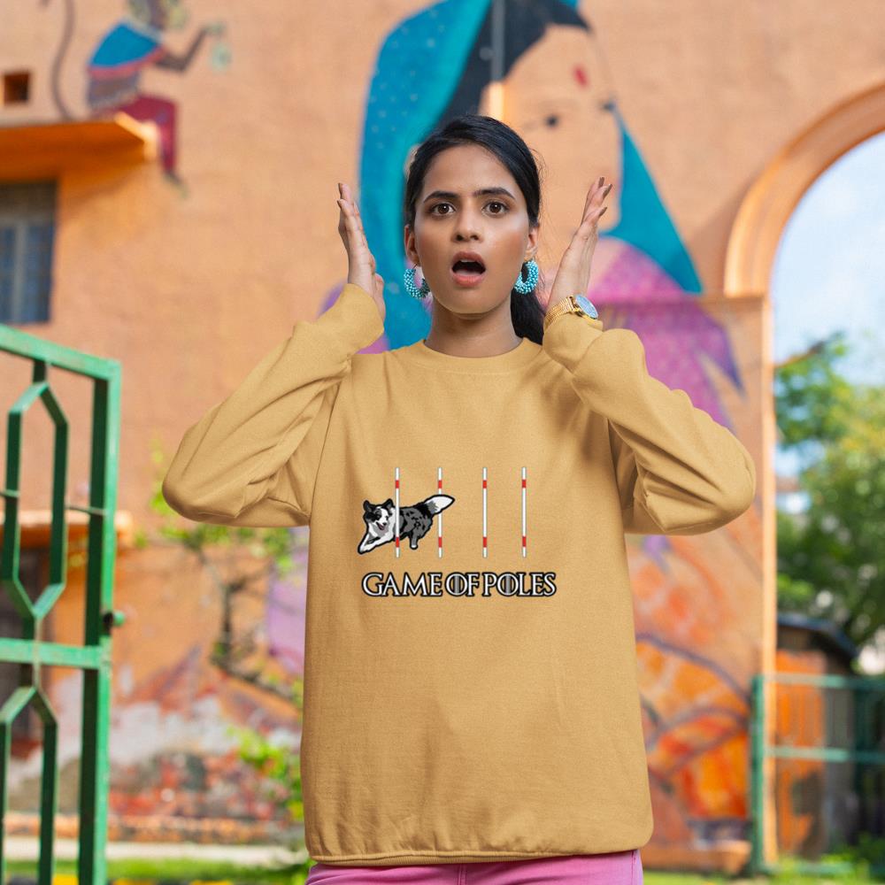 Dog Agility Shirt - Game of Poles with a Border Collie Sweatshirt - Image 12