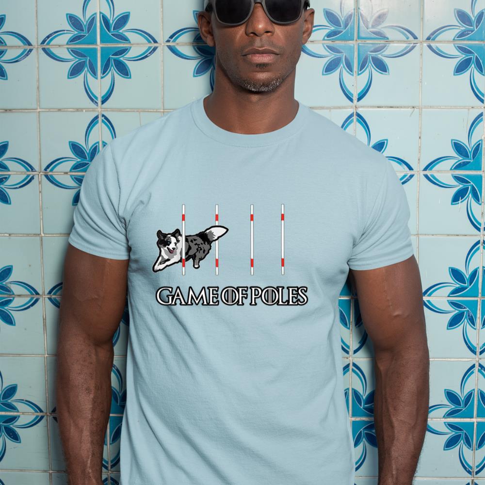Dog Agility Shirt - Game of Poles with a Border Collie T-Shirt - Image 11