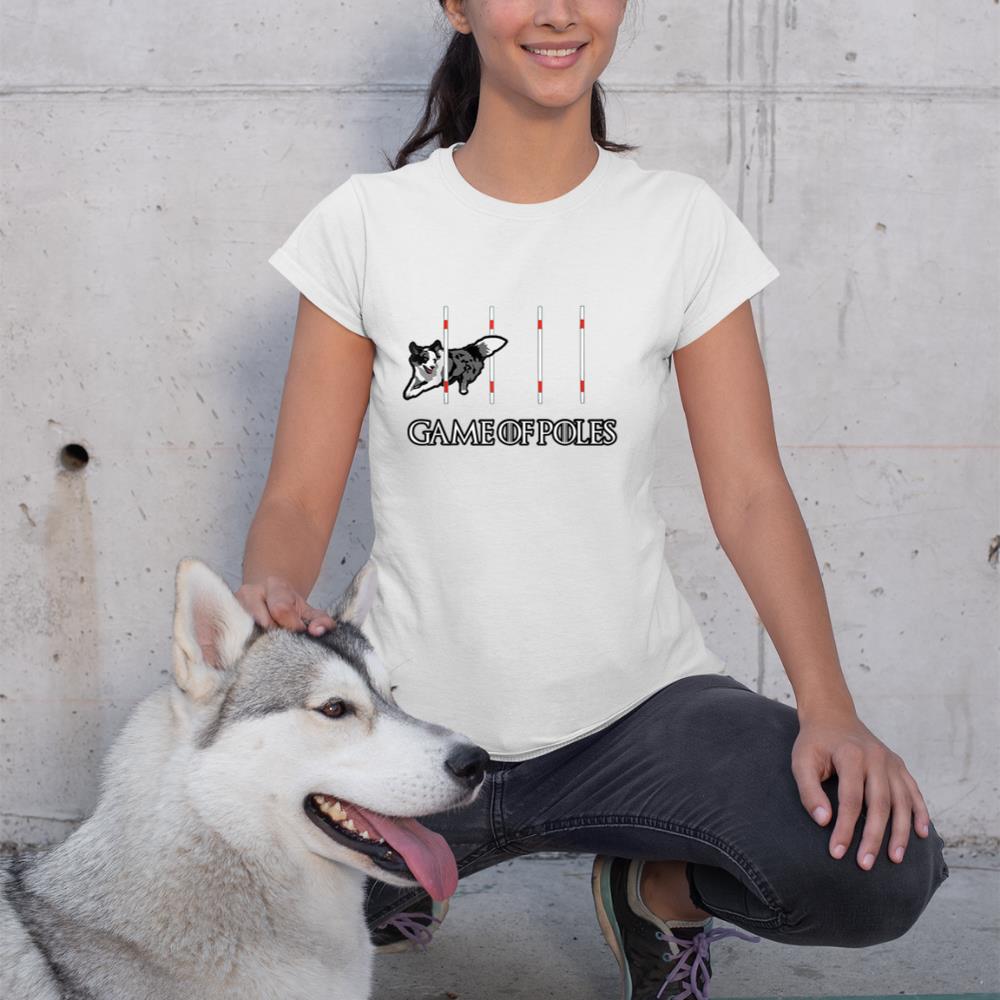 Dog Agility Shirt - Game of Poles with a Border Collie T-Shirt - Image 4