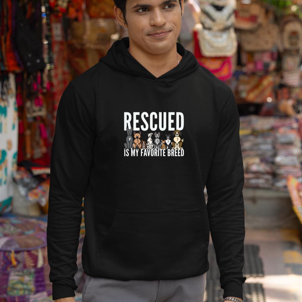 Dog Lovers Long Sleeve Shirt Women Men Kids Rescue Dog Shirt Hoodie - Image 3
