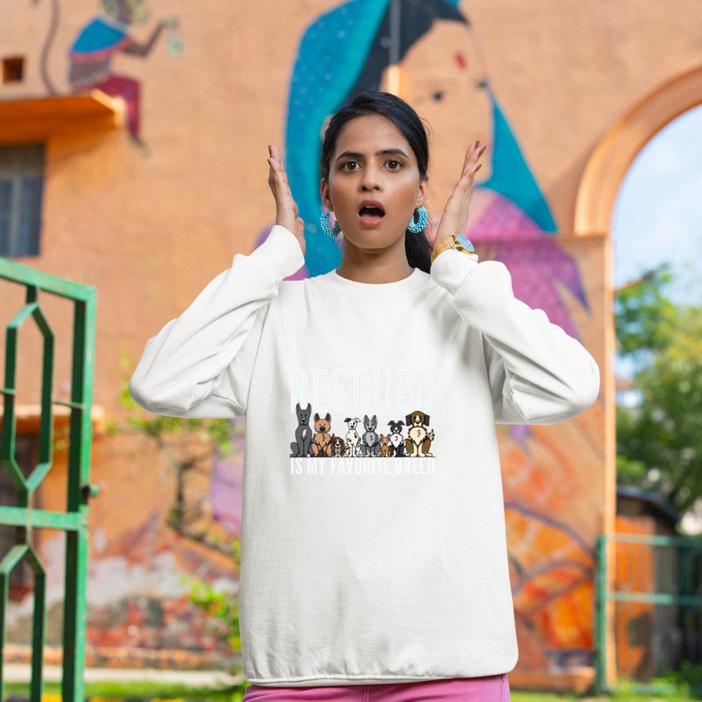 Dog Lovers Long Sleeve Shirt Women Men Kids Rescue Dog Shirt Sweatshirt - Image 4