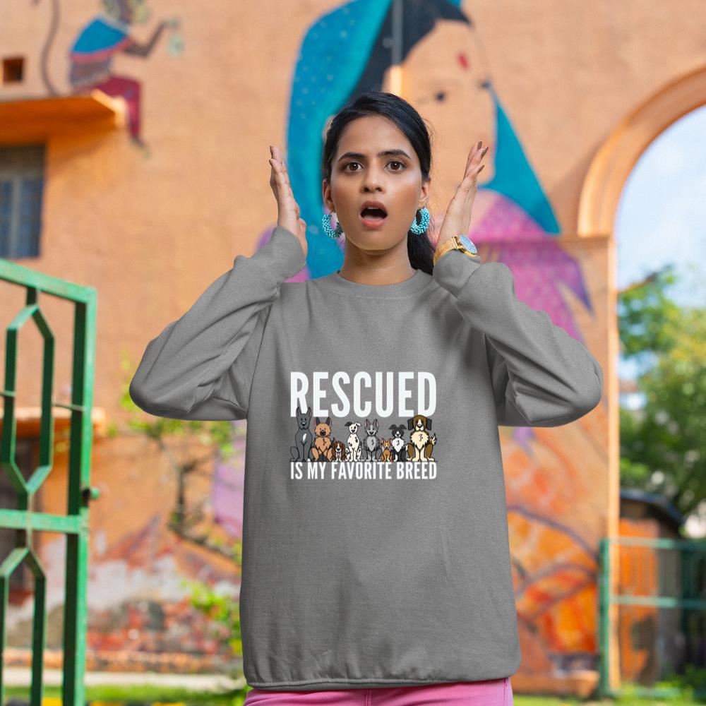 Dog Lovers Long Sleeve Shirt Women Men Kids Rescue Dog Shirt Sweatshirt - Image 6