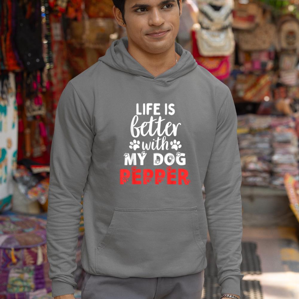Dog Name Pepper Life Is Better With My Dog Named Pepper Hoodie - Image 7