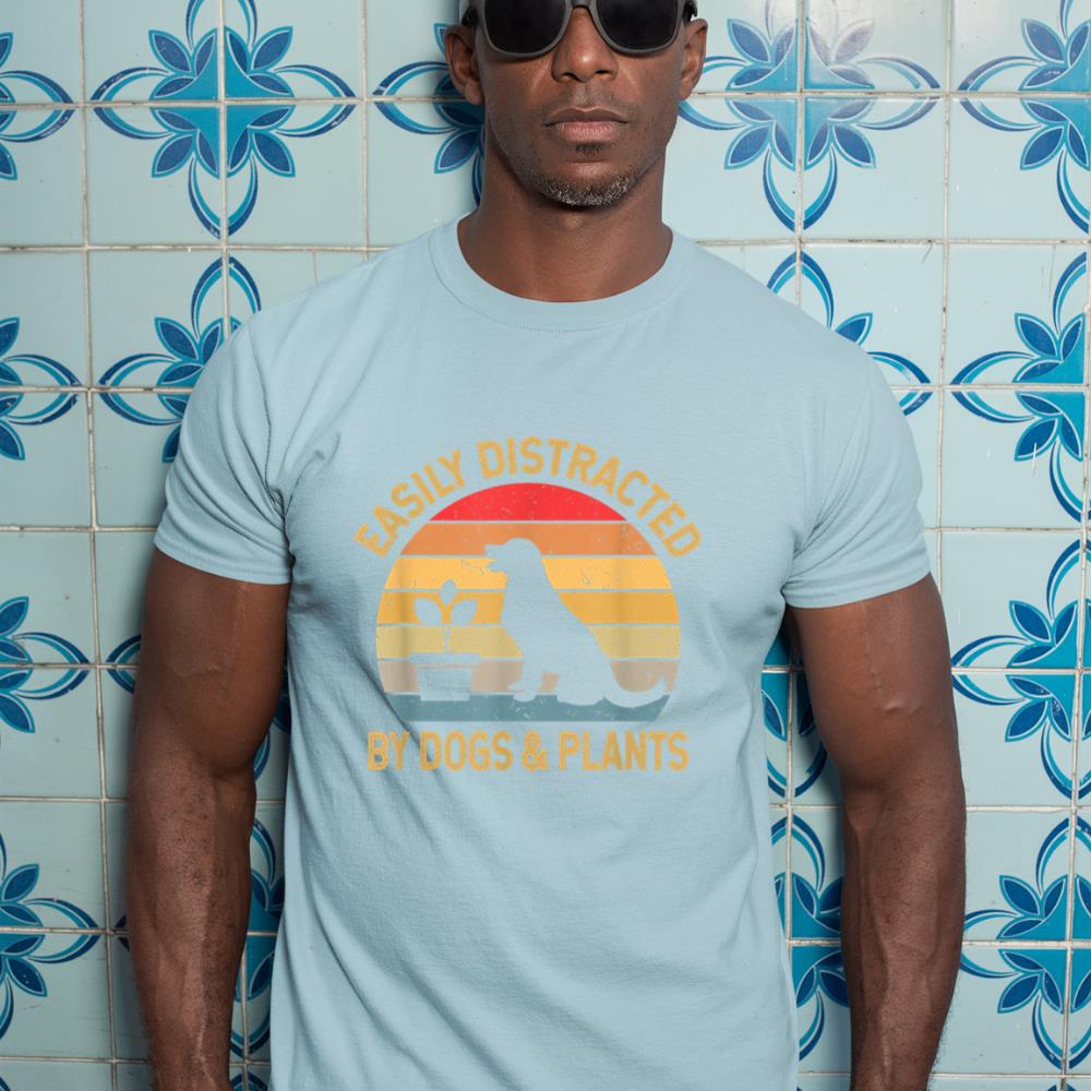Easily distracted by dogs and plants T-Shirt - Image 11