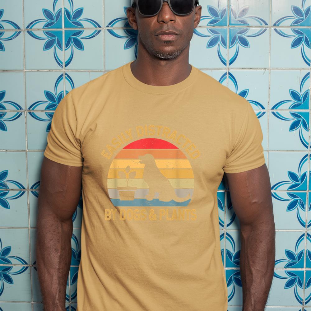Easily distracted by dogs and plants T-Shirt - Image 13